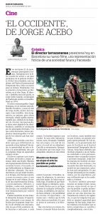 Occidente, artículo de Juan González Soto (Diari de Tarragona, 28 nov 2019)